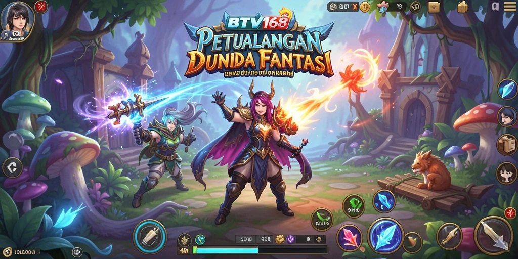 Screenshot utama BTV168 menampilkan aksi seru dalam gameplay Adventure.