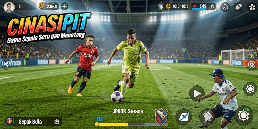 Tampilan action penuh di lapangan sepak bola CINASIPIT.