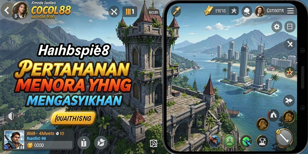 Screenshot COCOL88 menampilkan aksi gameplay seru Tower Defense.