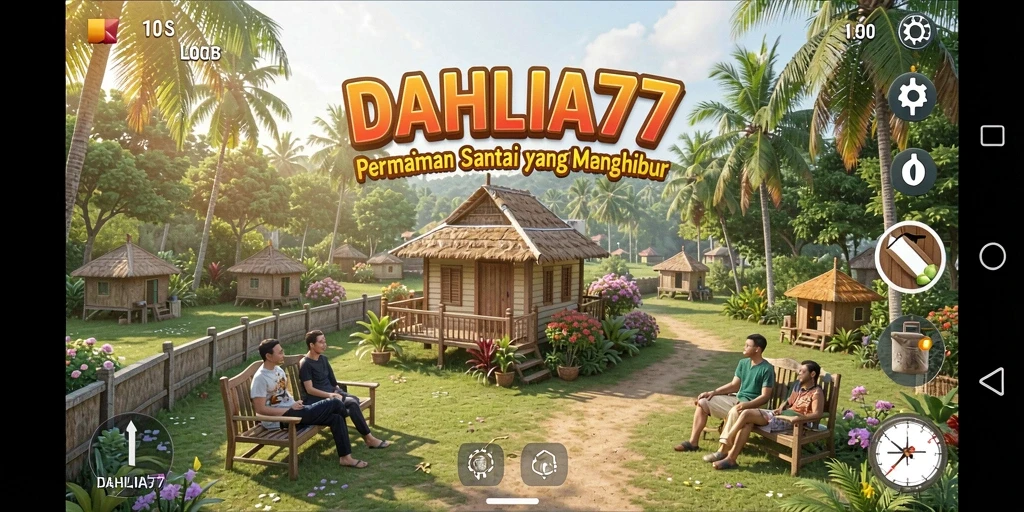 Screenshot menampilkan gameplay santai dan menyenangkan dari DAHLIA77.