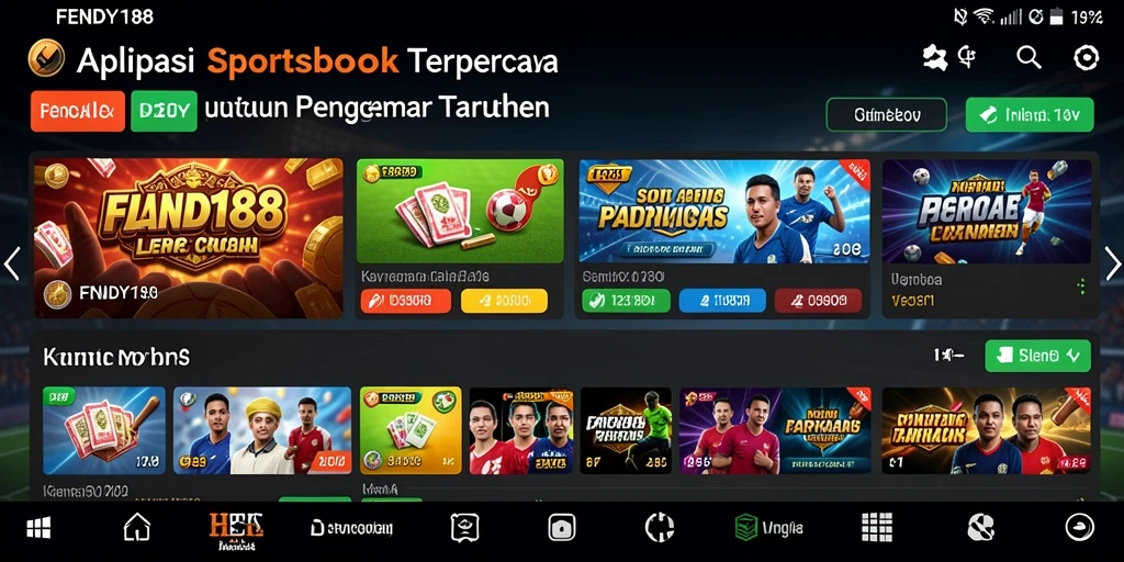 Tampilan antarmuka menarik FENDY188 dengan pilihan taruhan yang beragam.