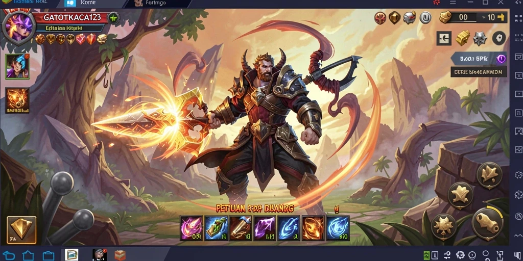 Tampilan menarik dari gameplay GATOTKACA123 yang memukau.