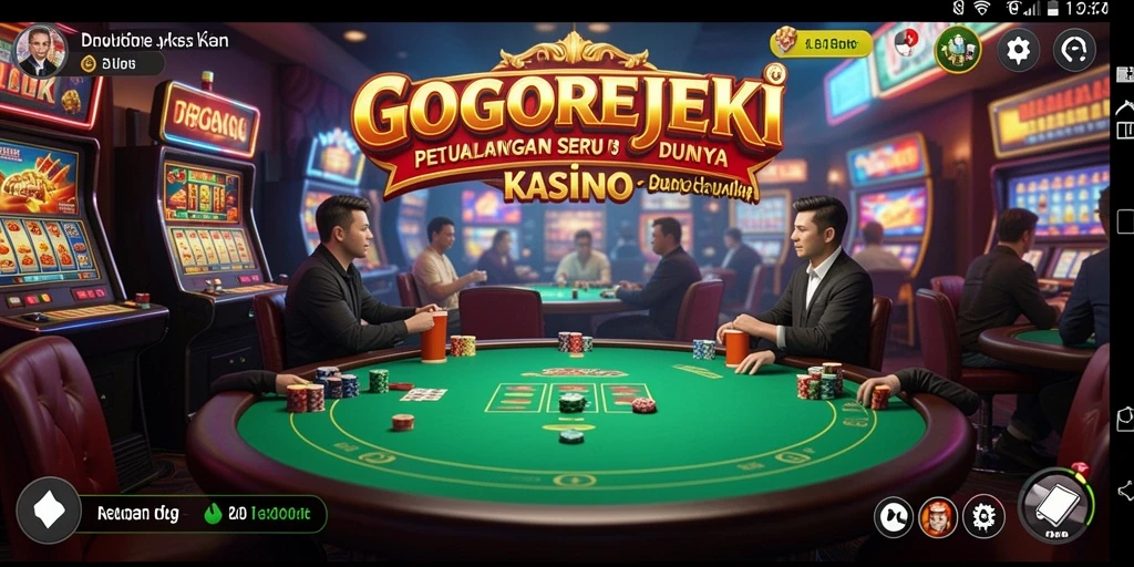 Gameplay seru dalam GOGOREJEKI yang penuh dengan aksi kasino.