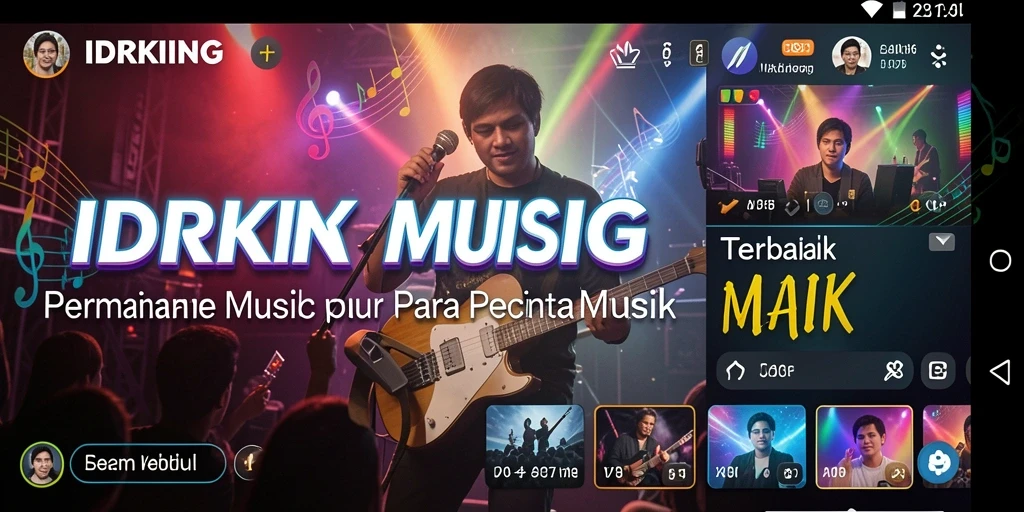 Tampilan gameplay seru dari IDRKING yang menampilkan pengalaman musik.