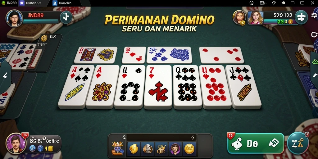 Tampilan gameplay domino IND89 yang menegangkan dan menyenangkan.