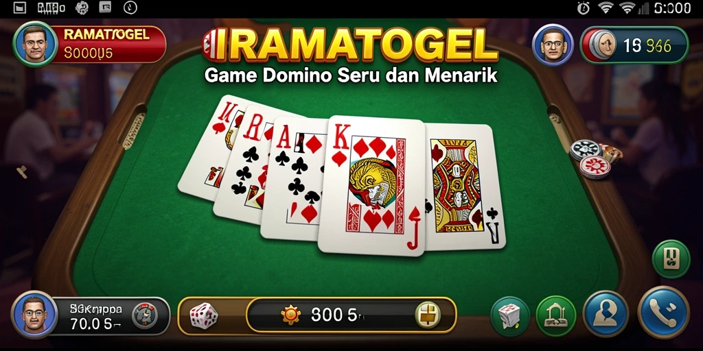 Tampilan gameplay menarik dari game Domino IRAMATOGEL.