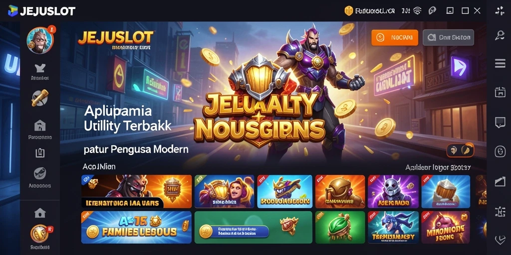 Screenshot utama JEJUSLOT menampilkan antarmuka utility yang sederhana dan fungsional.