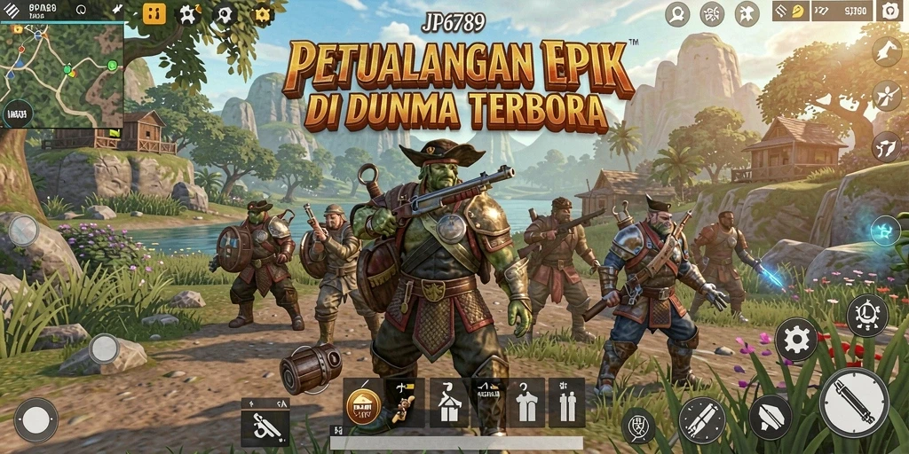 Tangkapan layar utama game Adventure yang menunjukkan aksi gameplay.