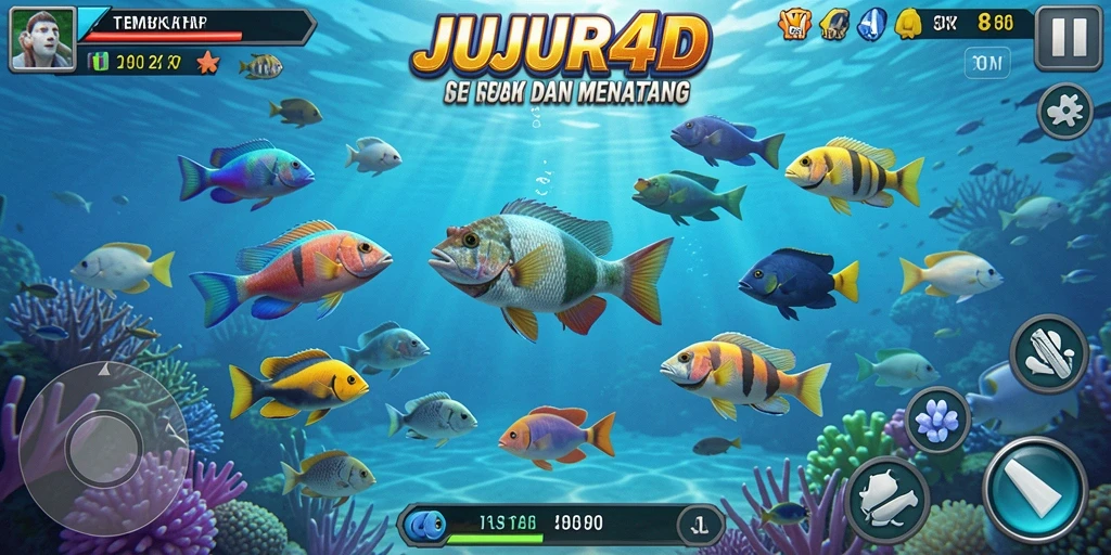Gameplay seru Tembak Ikan di JUJUR4D yang memukau.