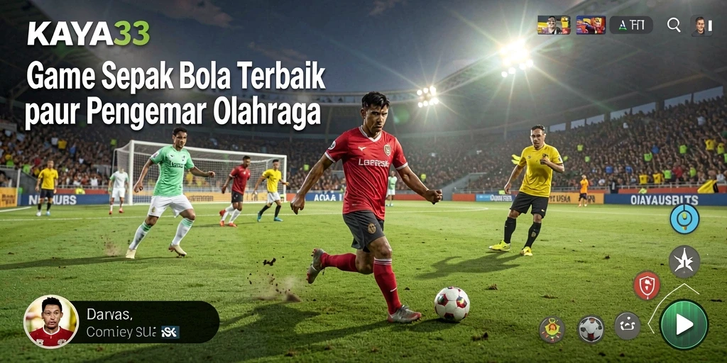 Tampilan gameplay KAYA33 dengan aksi pertandingan sepak bola yang seru.