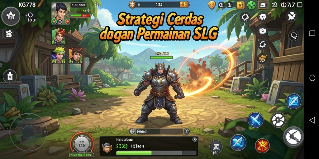 Tampilan gameplay menarik dalam KG778 yang menunjukkan strategi SLG.