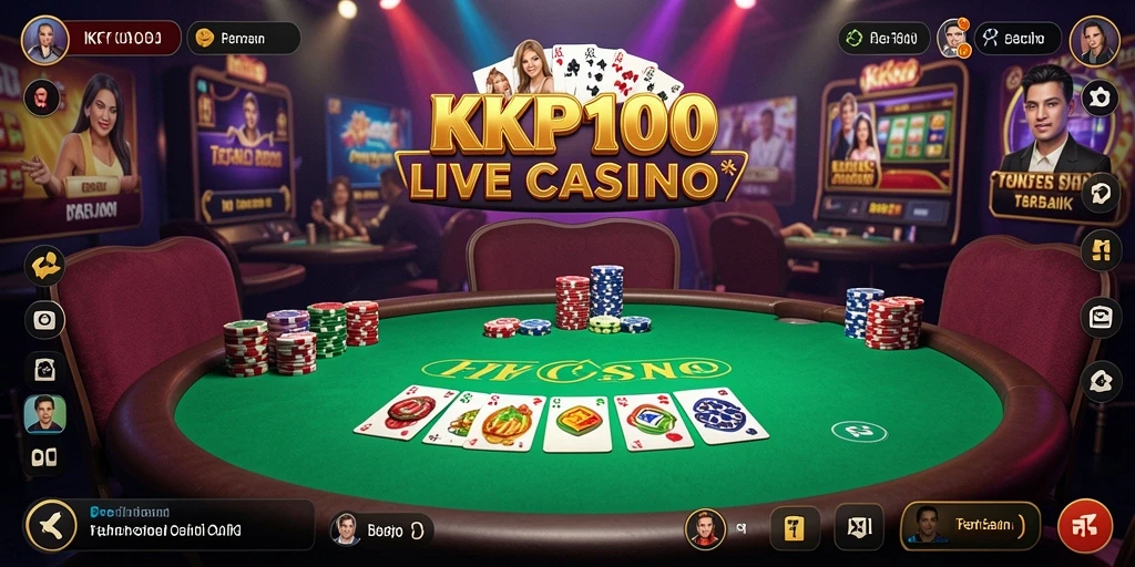 Tampilan gameplay Live Casino KPK100 yang menarik dan interaktif.