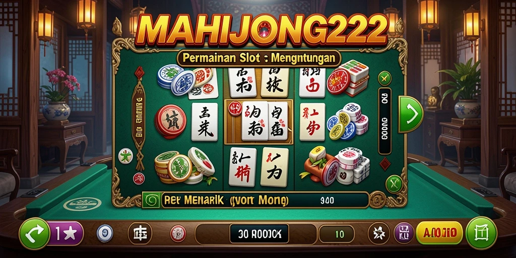 Tampilan gameplay MAHJONG222 dengan elemen Slot yang menarik.