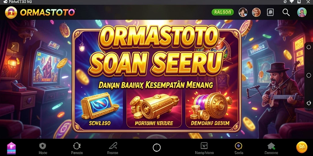 Tampilan gameplay ORMASTOTO yang menyenangkan dan penuh warna.