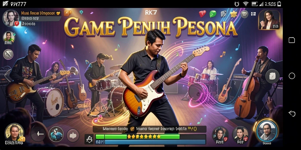 Tampilan gameplay RK77 yang seru dengan lagu-lagu menarik.