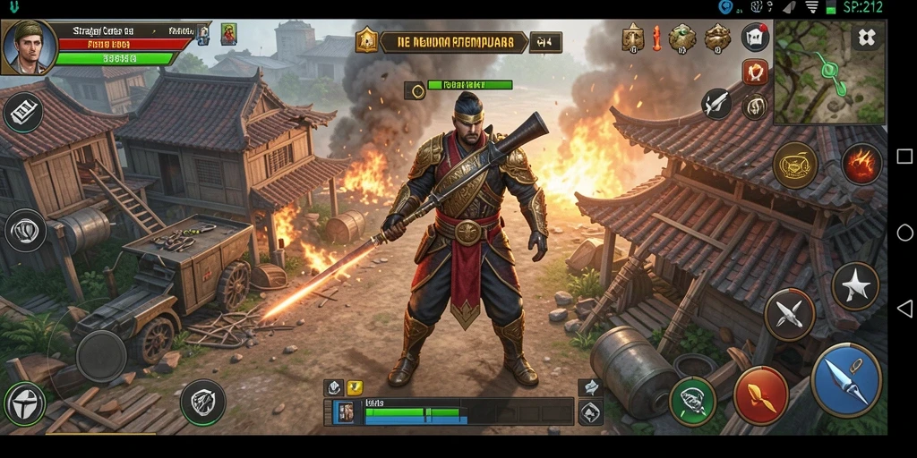 Screenshot gameplay dari SP212 menampilkan aksi strategi yang mendebarkan.