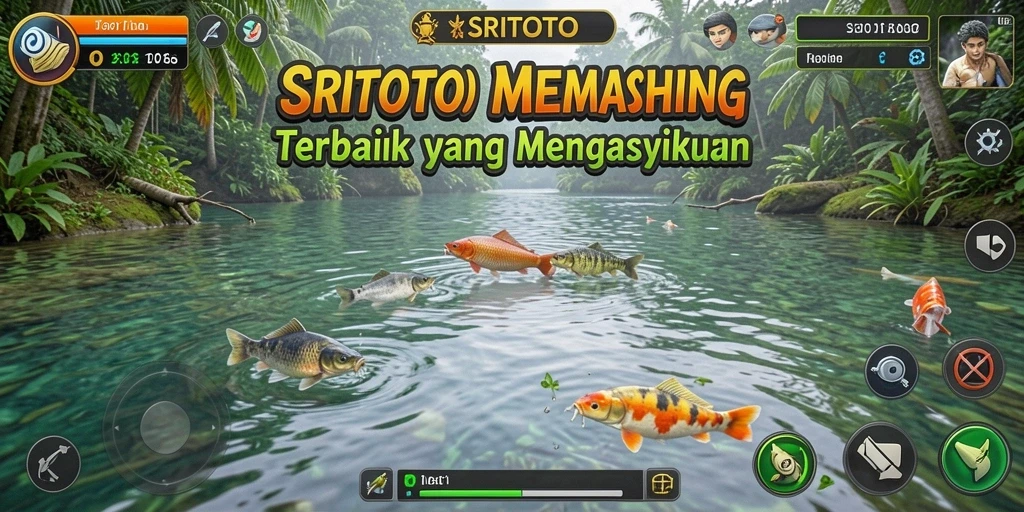 Gameplay menarik SRITOTO yang menampilkan memancing di lokasi indah.